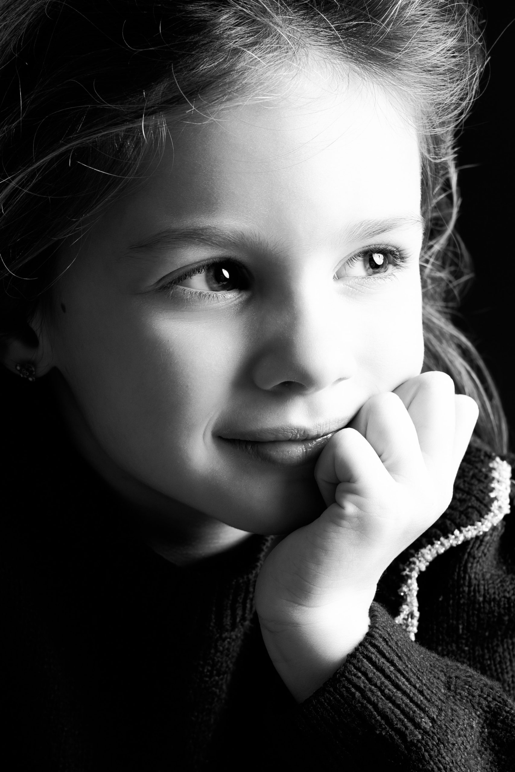 portraits enfant artistique Noir et Blanc Tours 7 ans