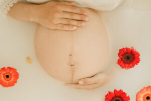 bain de lait femme enceinte photographiée tours